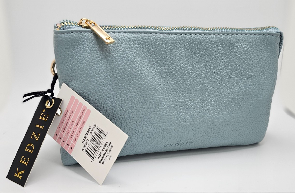 Kedzie Eclipse Wallet Crossbody Butter Soft Pebble Leather Various colors NWT