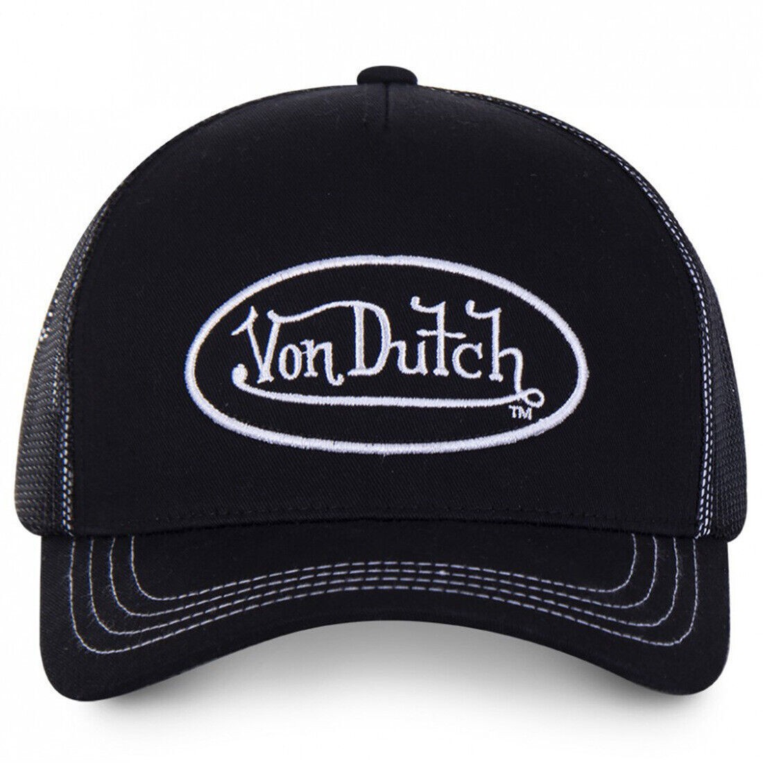 Men VD VON DUTCH Embroidery Adjustable Trucker Hat Breathable Mesh Snapback Cap