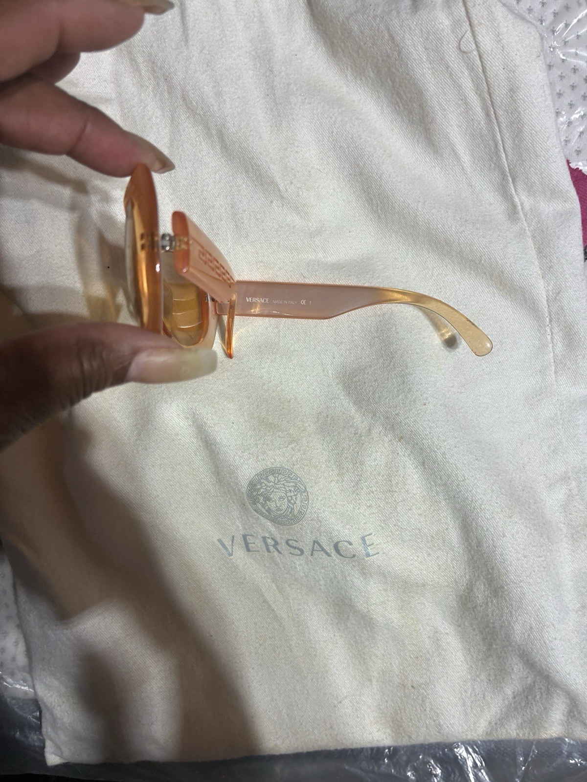 Authentic Vintage Gianni Versace Yellow Baroque Leopard Print Speedy, Shades Lot