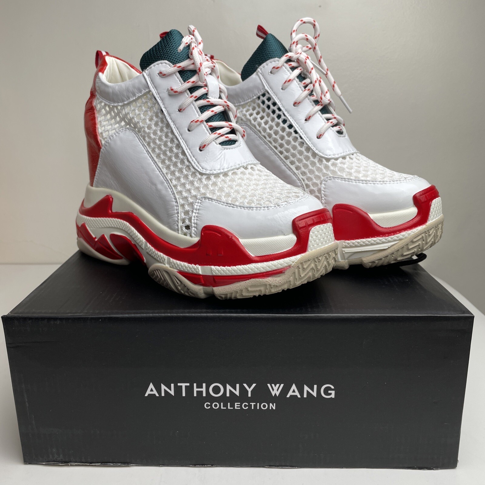 Anthony Wang Platform Sneakers CheriMoya Red SIZES 5.5-10