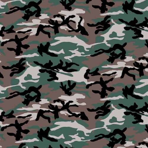 Woodland Camo Bandanna 22x22in Made in USA 100% Cotton Hiker to Biker Crafts