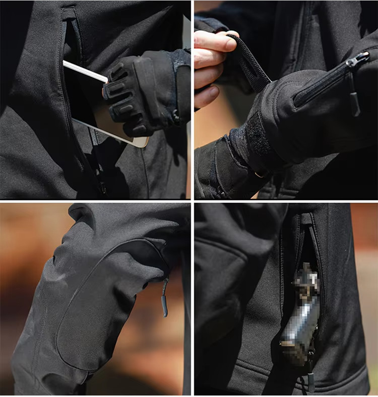 Tactical Jacket Mens Waterproof Military Coat Soft Shell Work Windbreaker Jacket