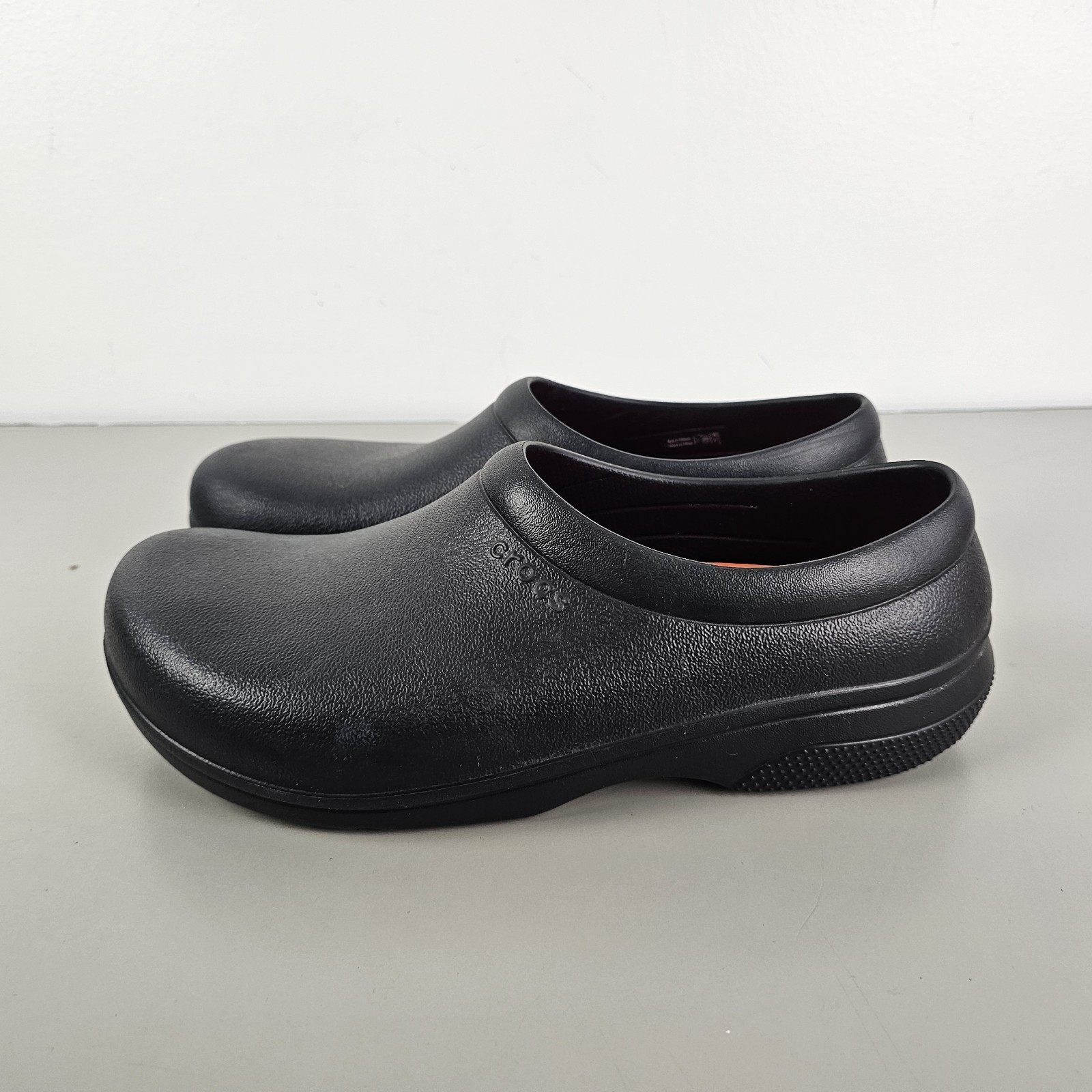 Crocs At Work On the Clock Literide Slip On Safety Shoes Black Mens Size 11