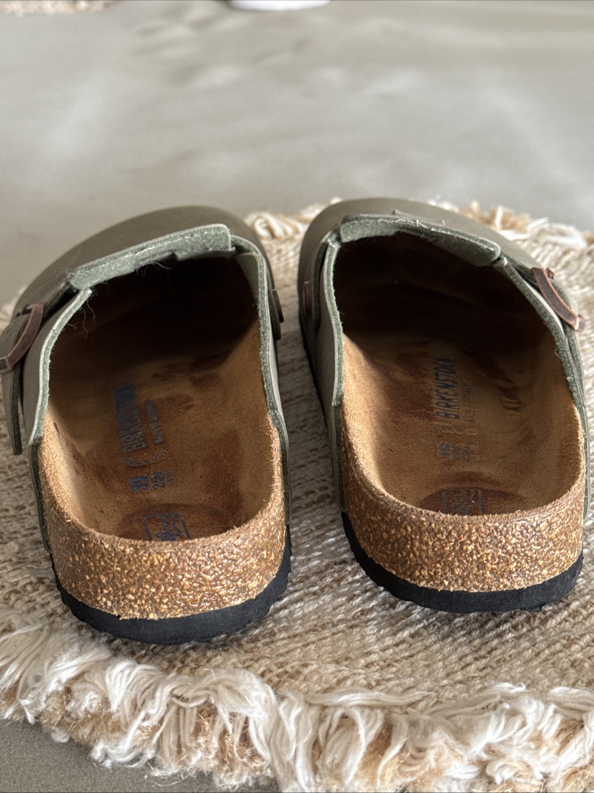 Birkenstock Boston Soft Footbed Suede Clogs Green EU 39 US W8/M6