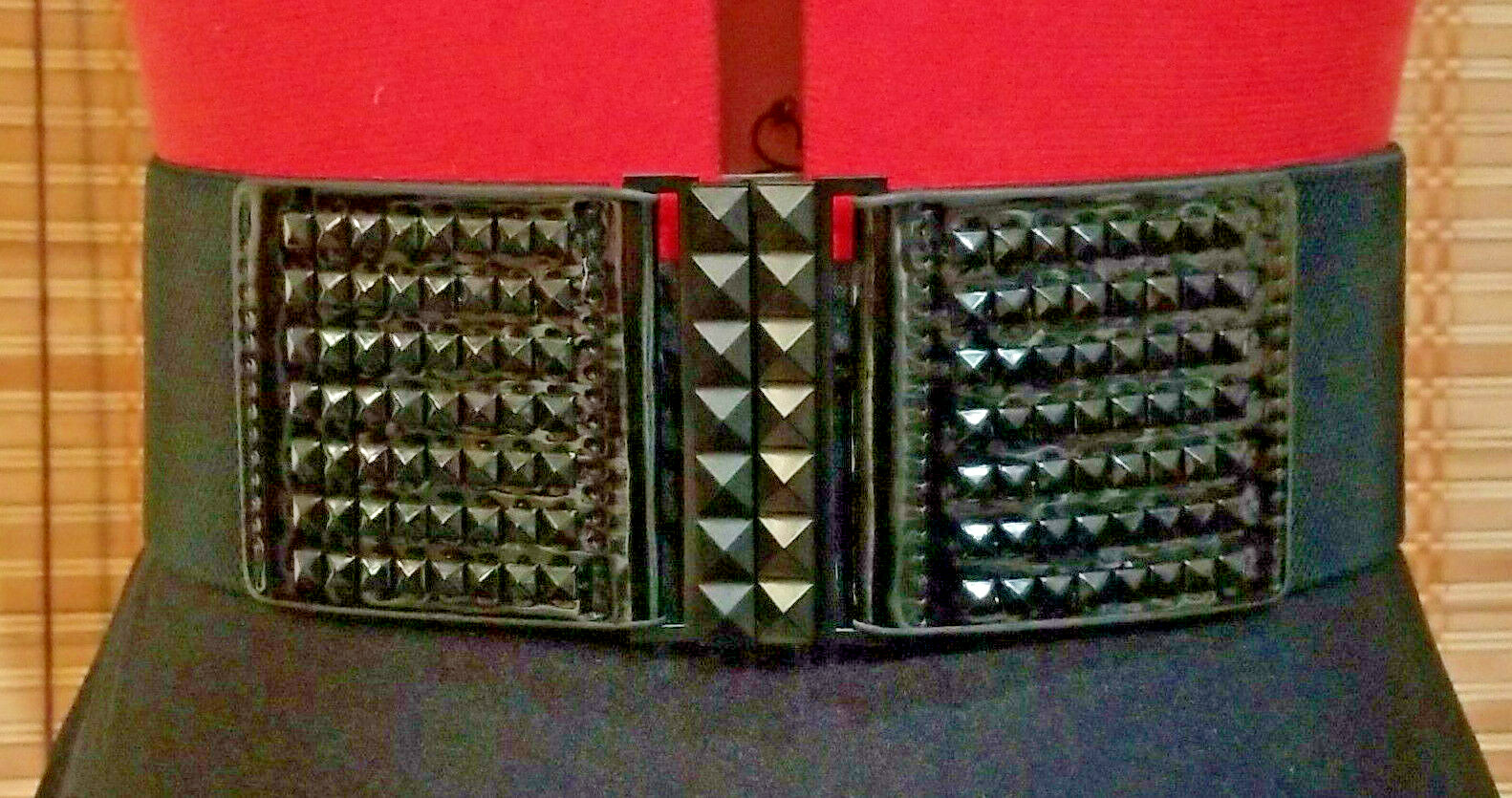 Gothic Lolita Punk Rock Studs Elastic Stretch Black Belt