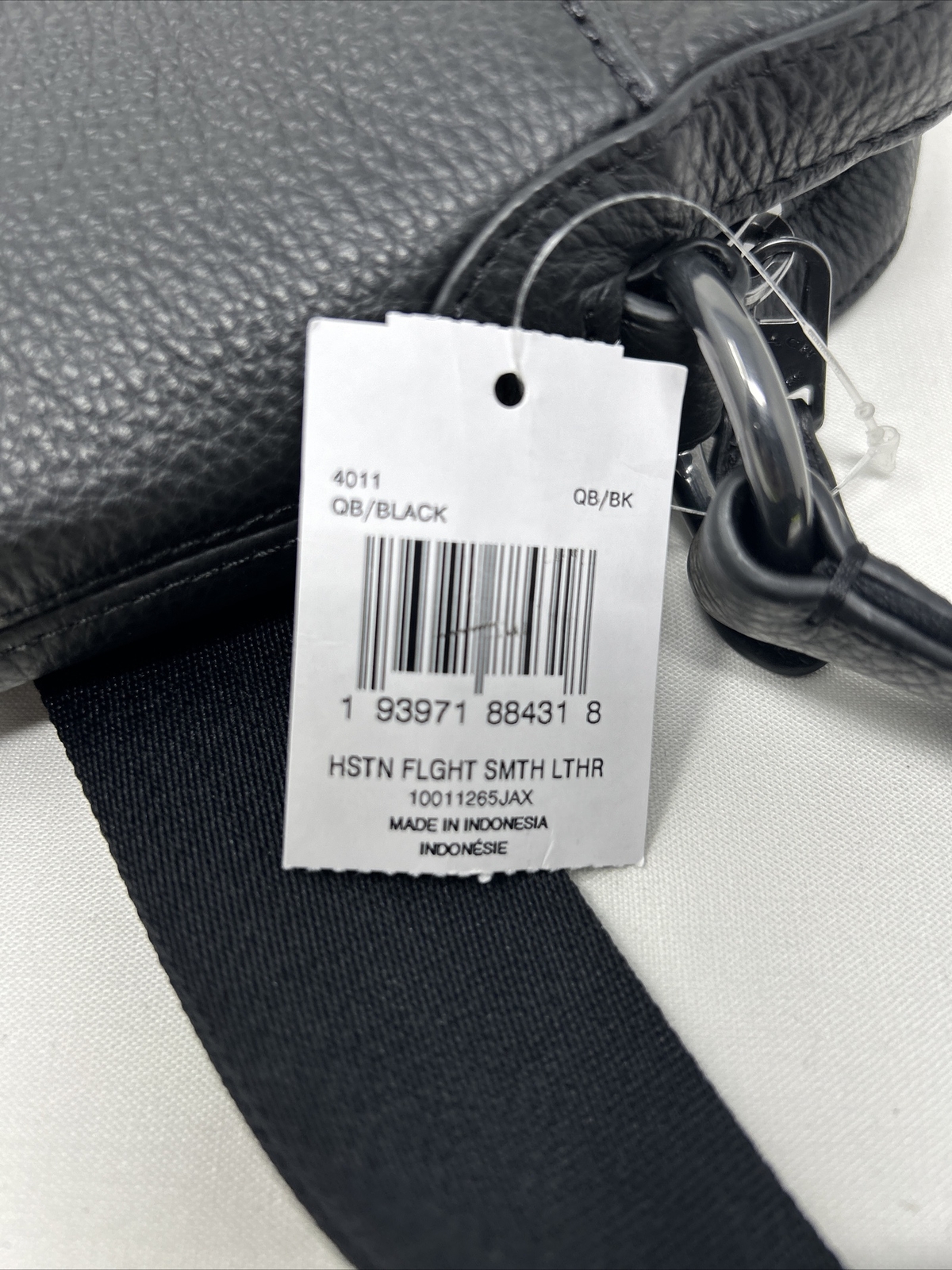Coach Men’s Houston Flight Bag – Black Pebble Leather 4011