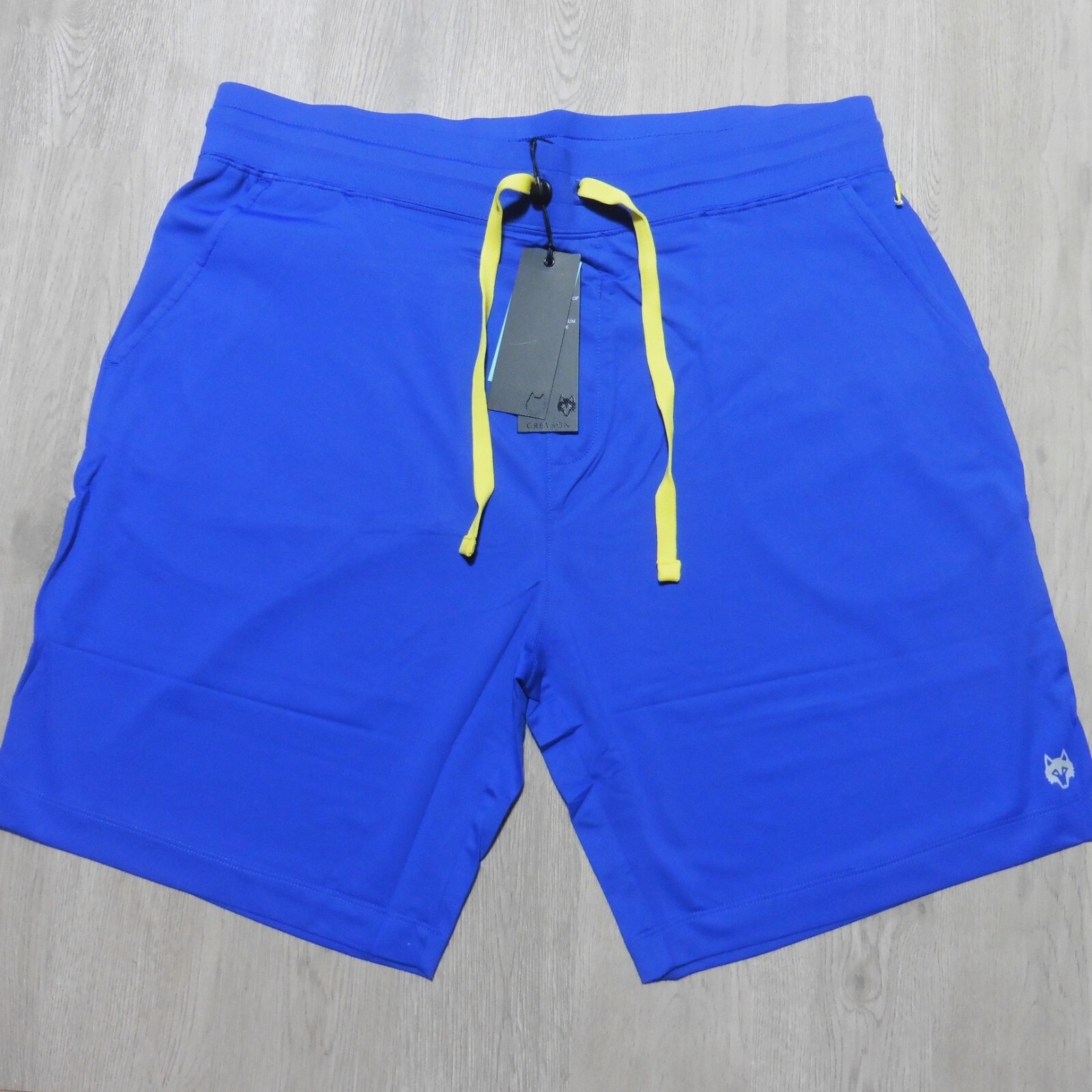 GREYSON Mens M MEDIUM GUIDE SPORT SHORTS MOJAVE BLUE BRRR PERFORMANCE GOLF 8″