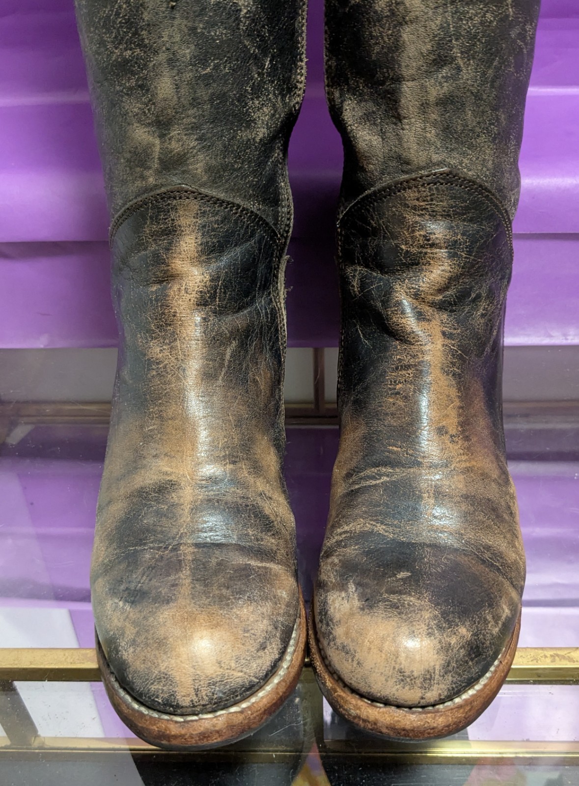 Bed Stu Manchester Hand Wash Leather Tall Riding Boots Women’s 7.5