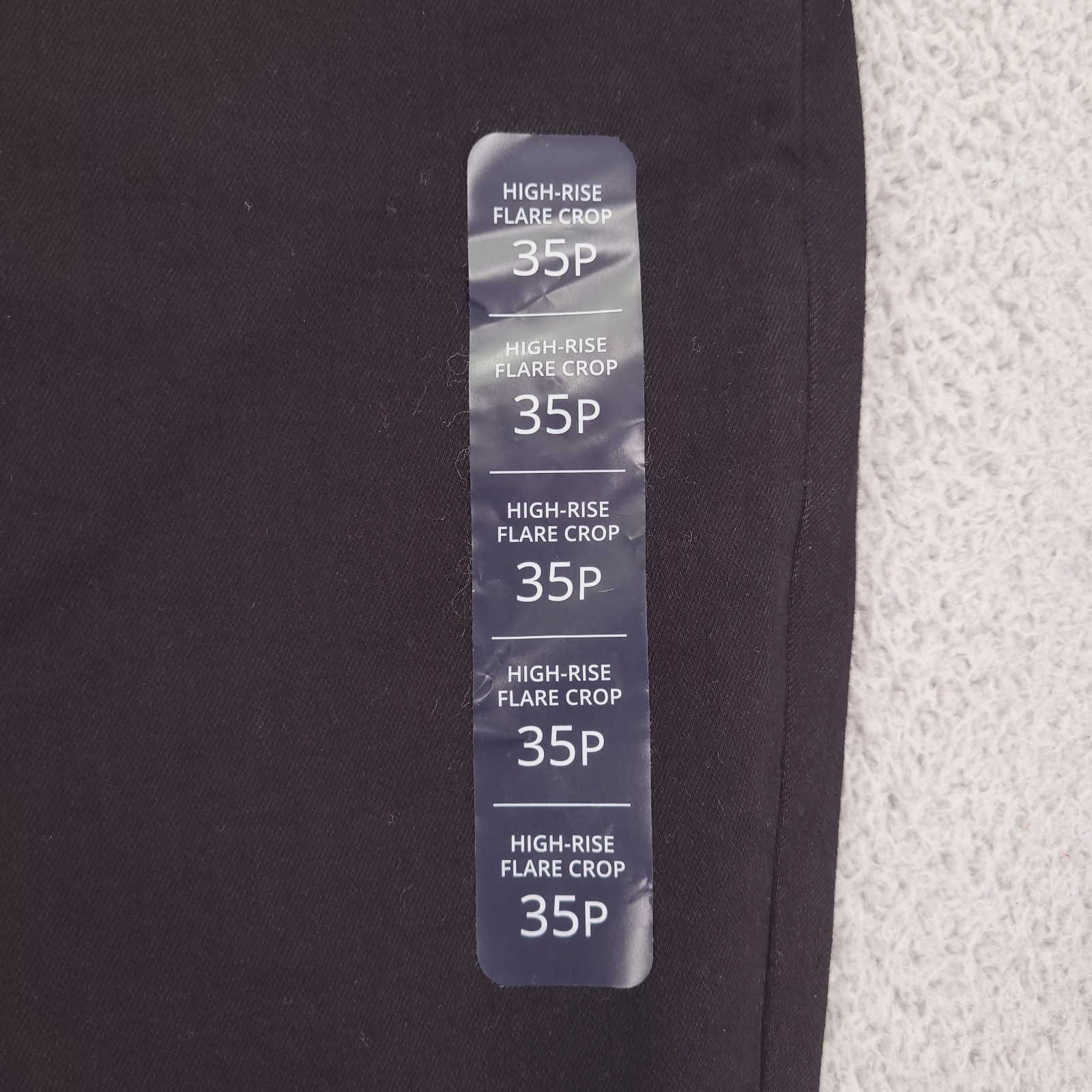 J CREW Factory Jean Womens Size 35P High Rise Flare Crop Black Stretch Denim NEW