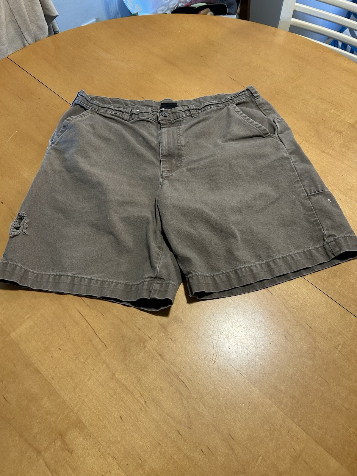 Patagonia Men’s Chino Shorts Gray Organic Cotton Canvas Pockets Logo