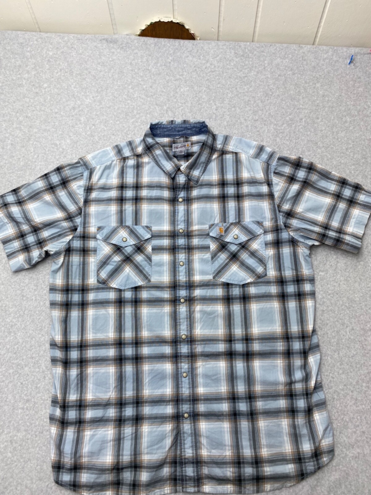 Carhartt 2XL Shirt Mens Plaid Casual Party Cocktail Workwear Career