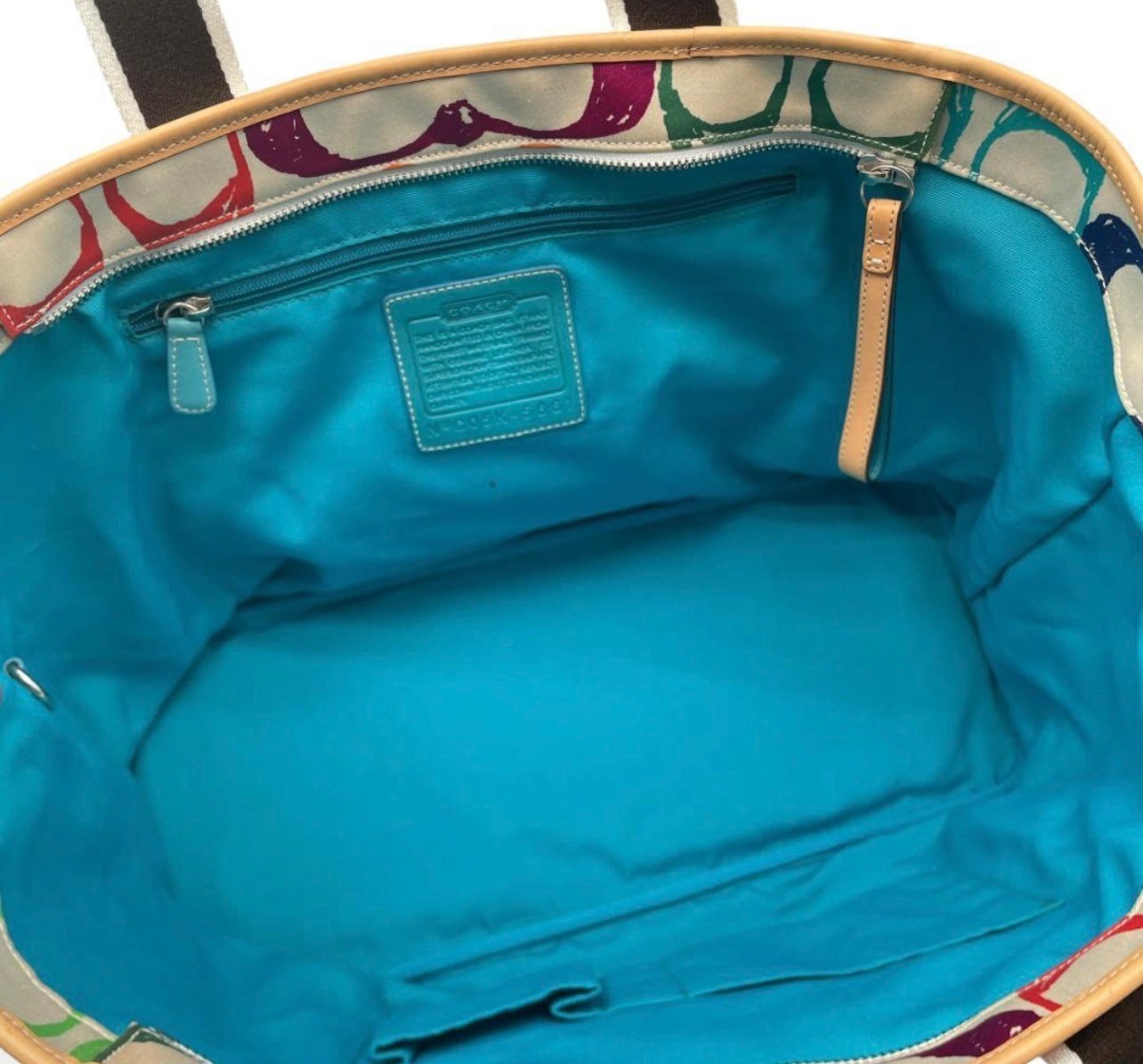 COACH Poppy Signature Tote Bag Multi
