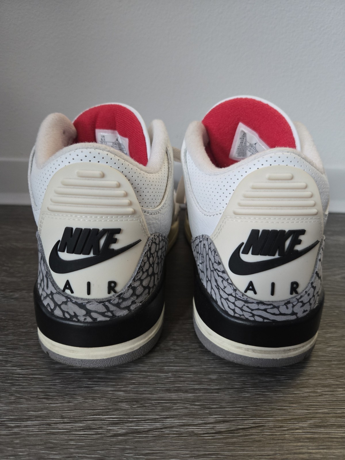 Nike Air Jordan 3 Retro White Cement Reimagined Sneakers Men’s Size 8.5 No Box