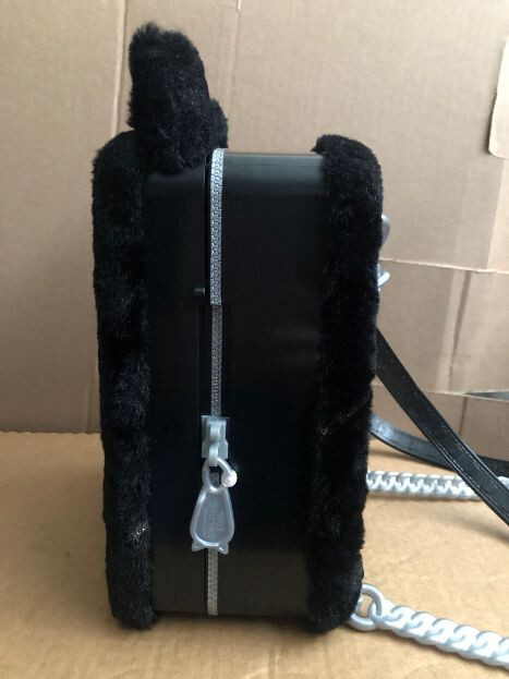 Na Na Na Surprise Doll Fuzzy Kitty Cat Black Backpack Case-No Dolls-Case Only