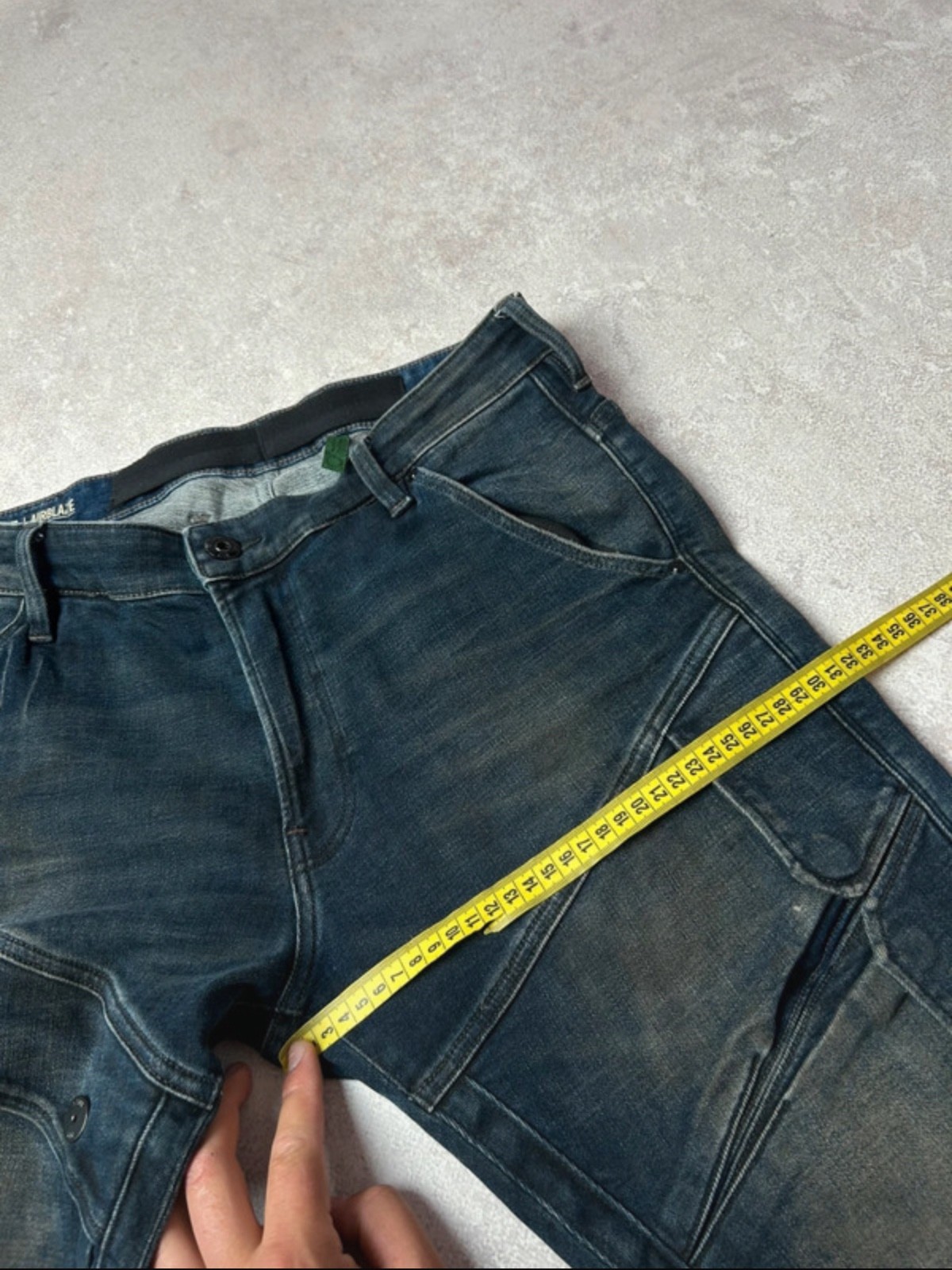 G-Star RAW Airblaze 3D Slim Jeans Dark Blue W33 L32 Moto Cargo Denim