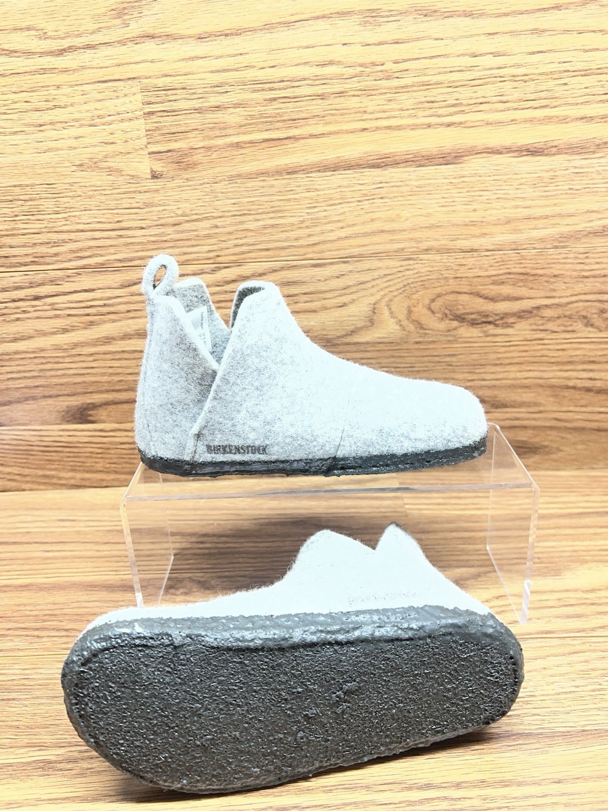 BIRKENSTOCK – Kids Size c11 (29) Andermatt Shearling Wool Felt Gray Boots NEW
