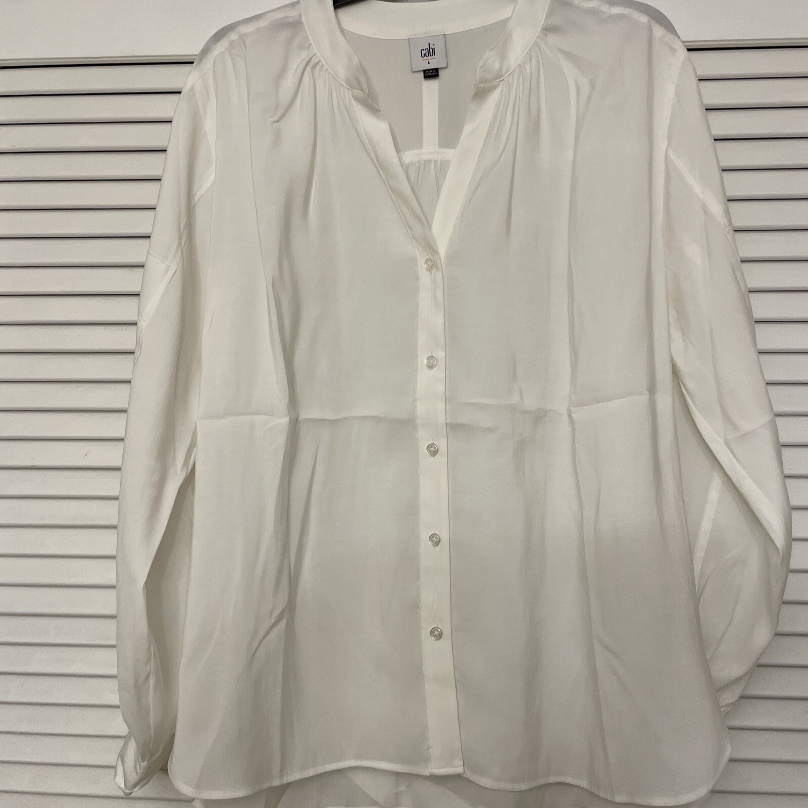 CABI Lyric Blouse, Size Medium , Spring 2024, White