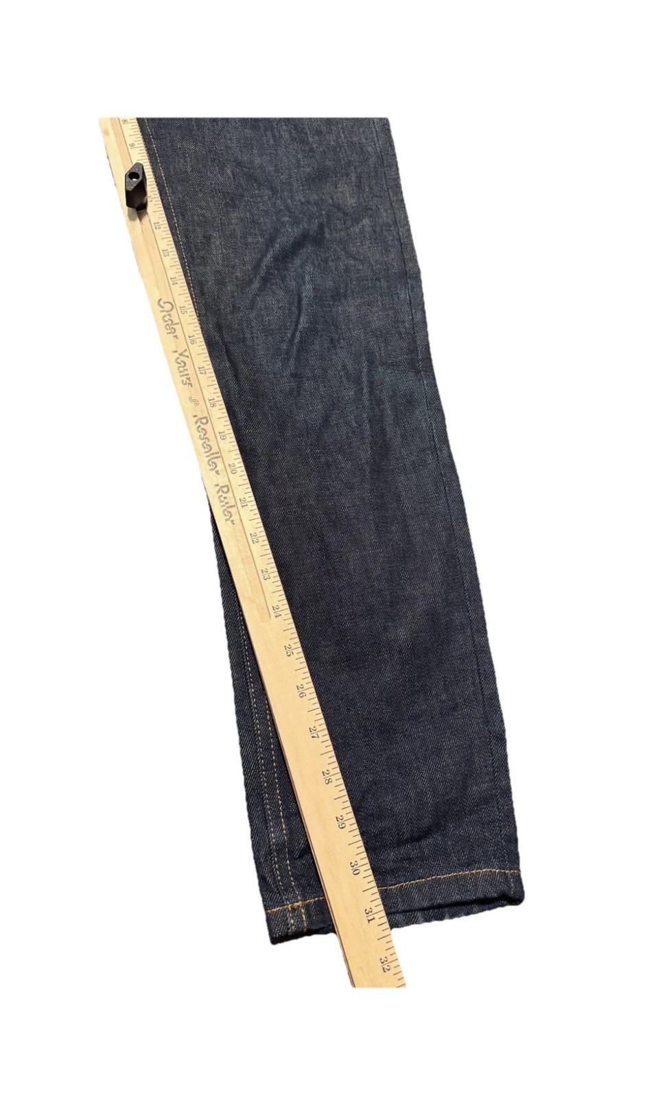 ASKET The Raw Denim Jean 29×32 Regular Fit Made in Italy Stockholm Indigo Raw
