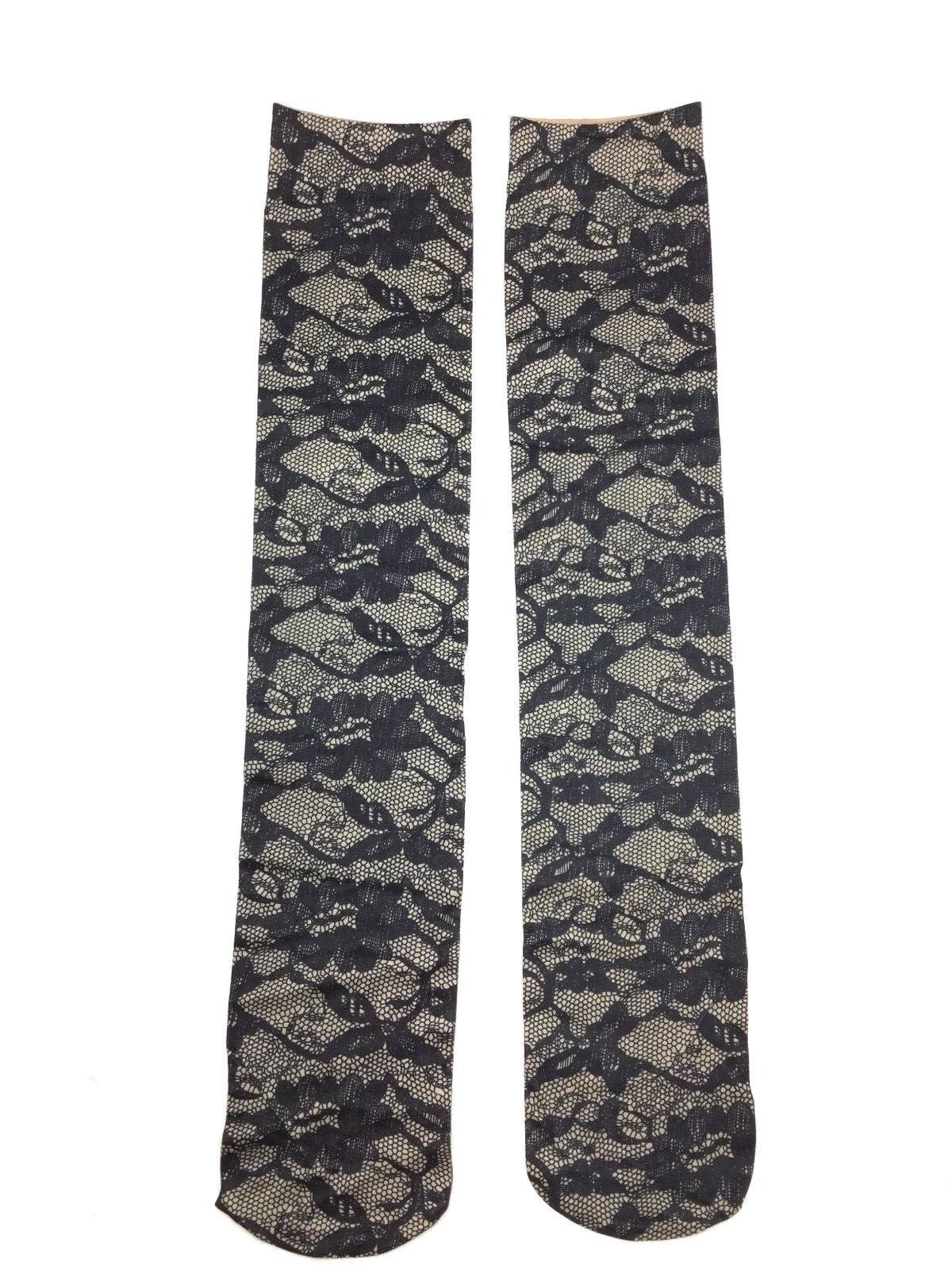 Women’s ProFoot Fashion Knee Highs Black Lace Stockings 1 Pair Socks Ladies Wear
