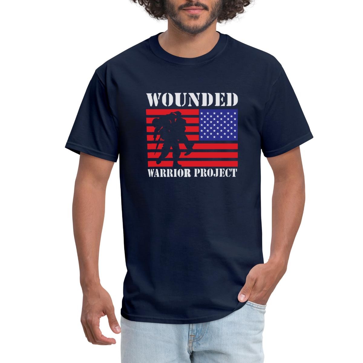 Wounded Warrior Project Usa Flag | Veterans Day Men’s T-Shirt