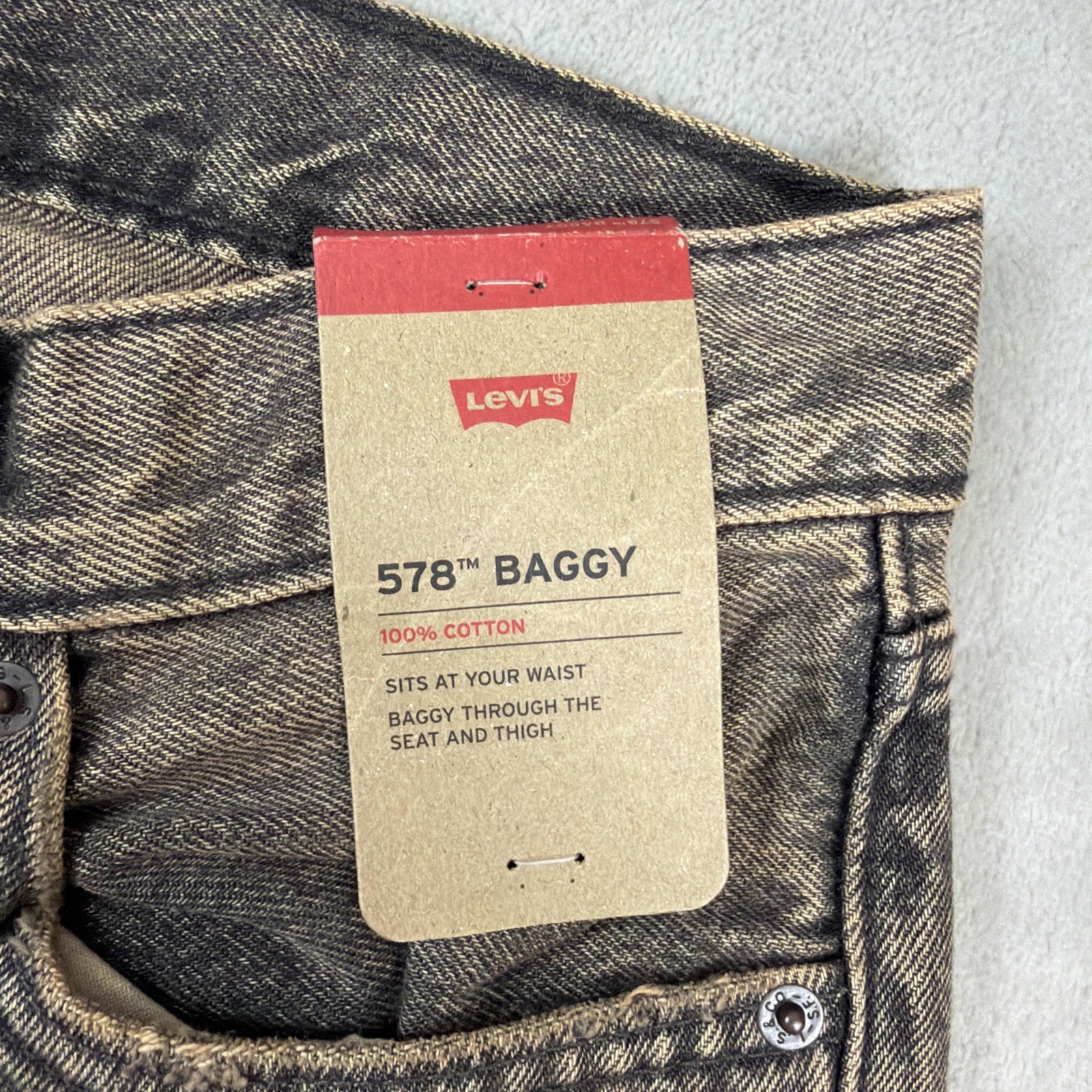 Levi’s 578 Baggy Denim Jeans Men’s Size 30×30 Gray Cotton Y2K