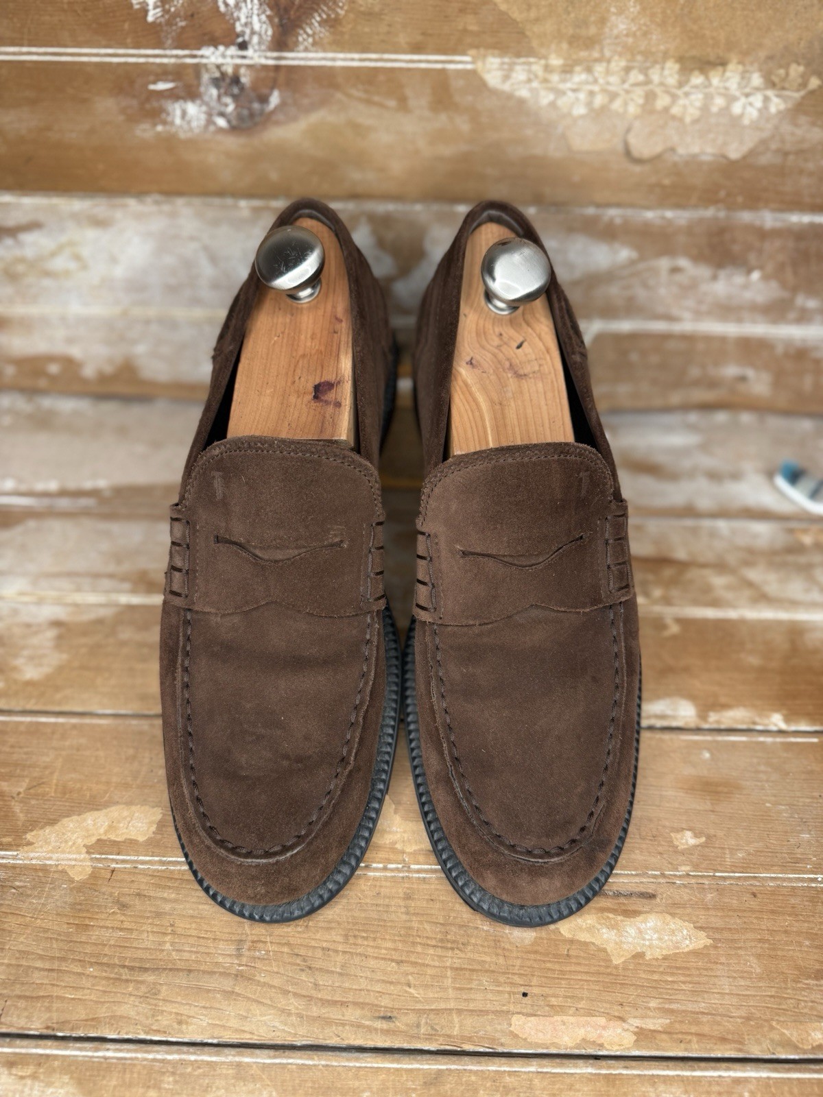 TOD’s BROWN SUEDE LOAFER SZ 8.5 D / 10 D US !!