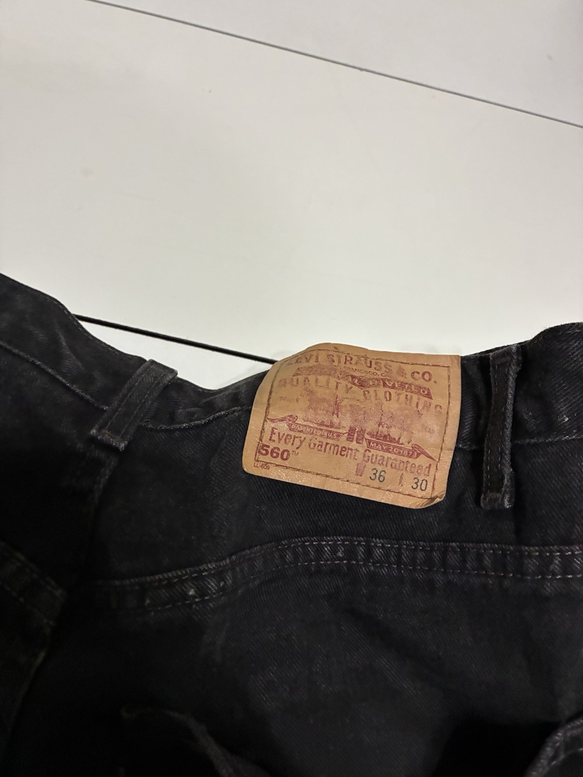Vintage Levi’s 560 Jeans 36×30 Black Baggy Loose Tapered Skater Grunge Cyber Y2K