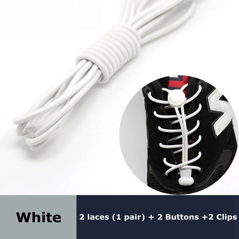No Tie Elastic Lock Shoe Laces Rope Running Jogging Sneakers Trainer Shoelaces*