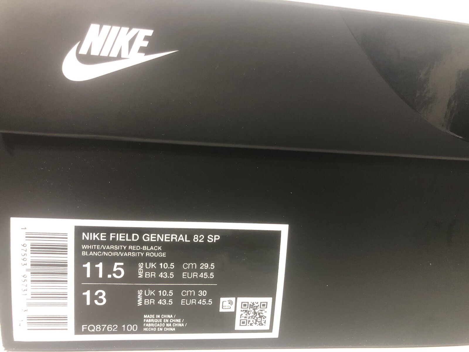 Nike Field General ’82 SP White Varsity Red FQ8762 100 Size 11.5, 12, 13