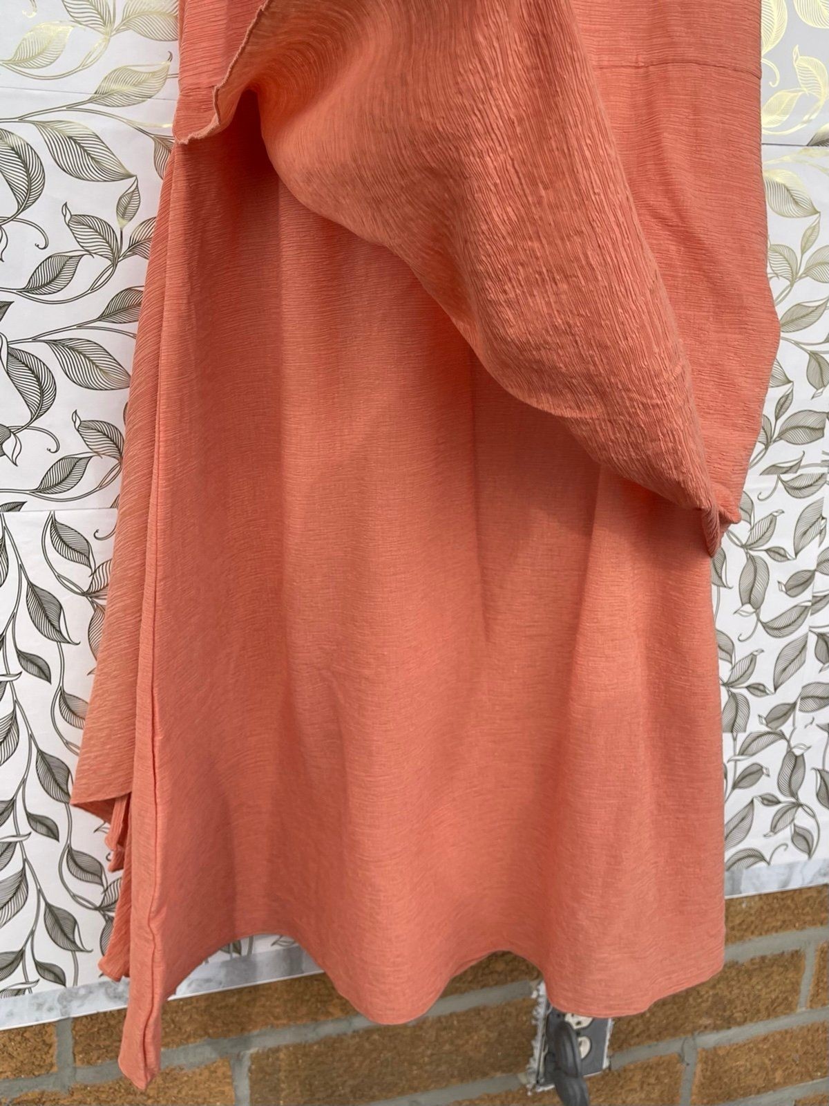 COS Terracotta Tie-Front Midi Dress | Minimalist Scandi Style | Size 12