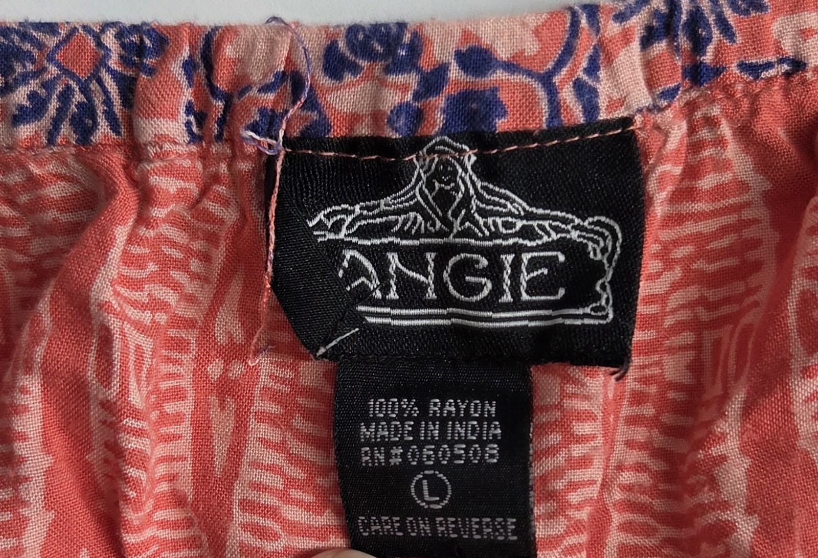Angie Strapless Shorts Romper Women’s Large Pink Blue Tribal Bohemian Festival