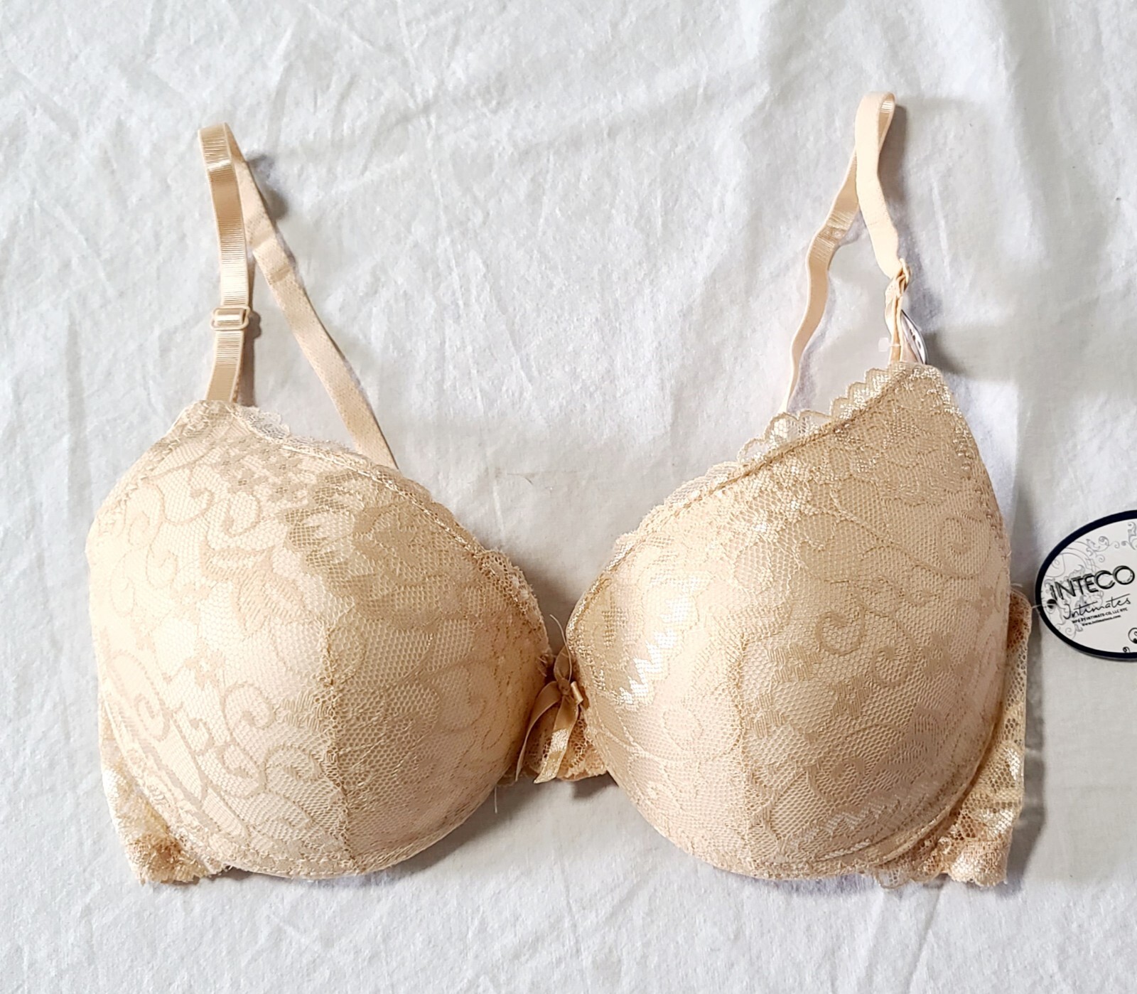 Inteco Intimates Lace Push-up Bra Beige Size 36C T46-1244