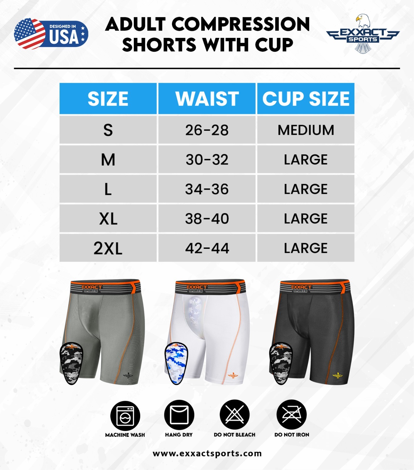 Exxact Sports Men Compression Shorts with Soft Athletic Cup for Baseball Footb