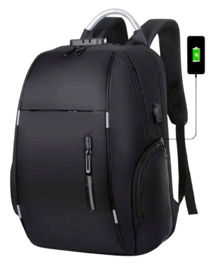 Anti theft Laptop Backpack USB Charging Travel Bag Hidden Zippers TSA approved