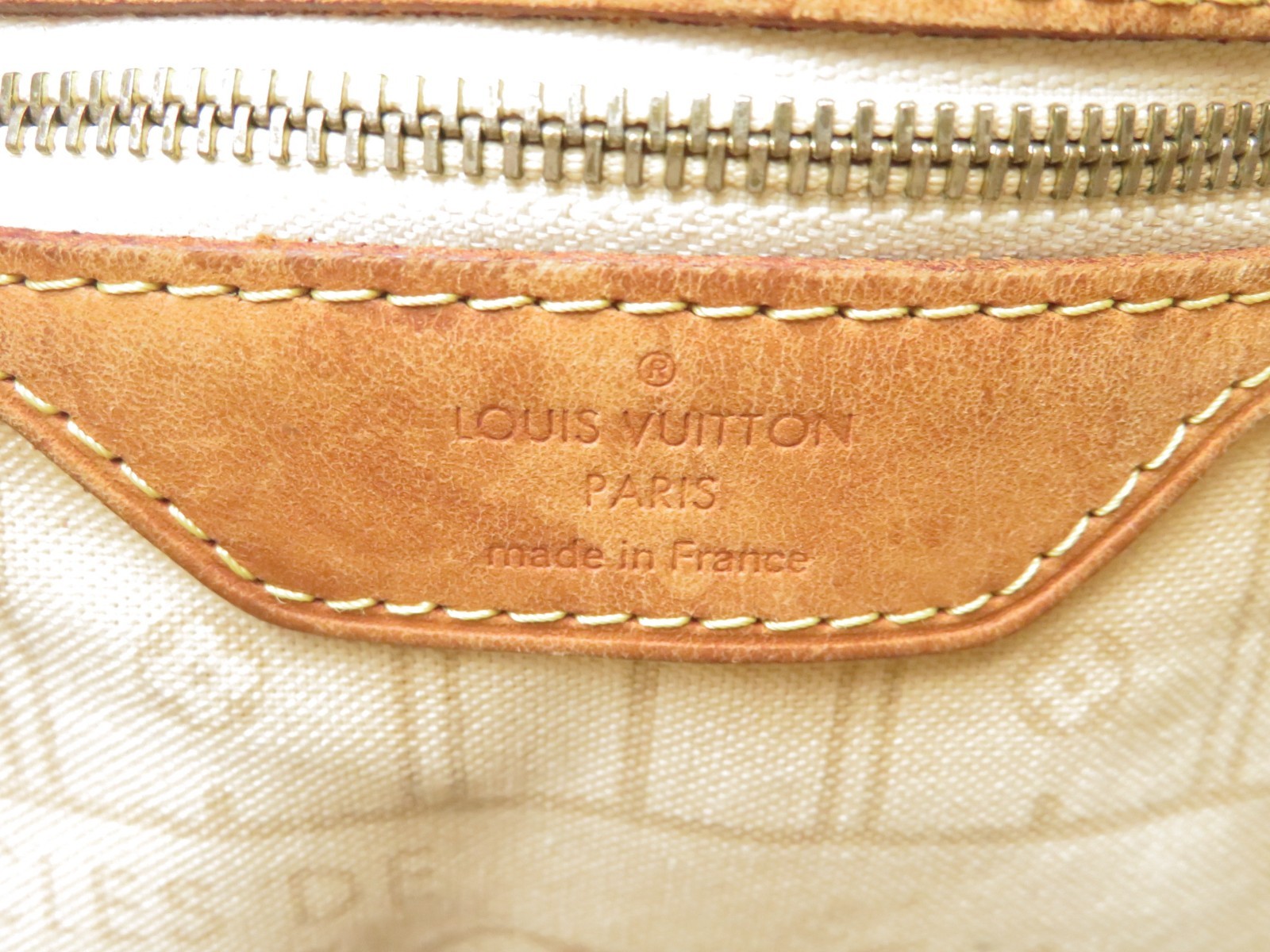 Authentic Louis Vuitton Damier Azur Neverfull MM Shoulder Tote Bag F#51574