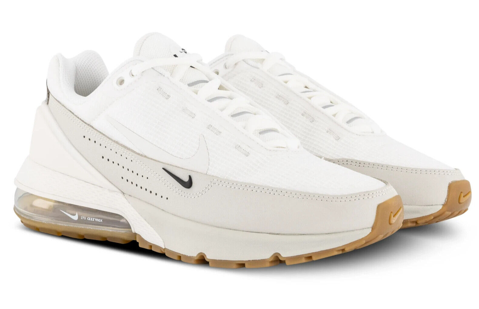 Nike Air Max White Sneakers Pulse Sport Swoosh Logo Gum Sole Shoes Men Trainers
