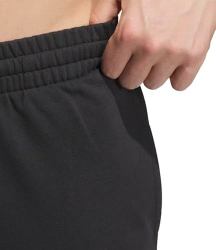 Adidas Fleece Pant with Pockets High Rise Waist elastic tie Open Leg Black/Gray