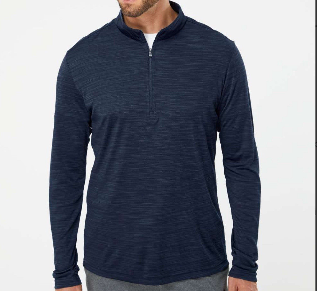 Adidas A475 Men’s Collegiate Navy Lightweight Golf Quarter-zip Pullover UPF – L