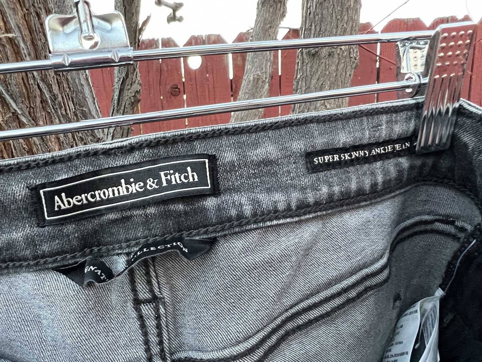 Abercrombie & Fitch Super Skinny Ankle Jeans Grey Denim 26 New Gray Vintage NWT
