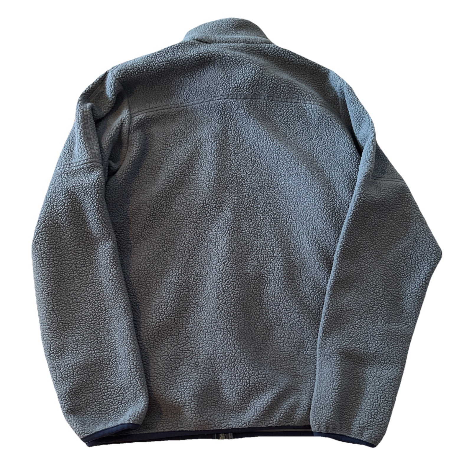 Columbia Fast Trek II Fleece Jacket Men’s Small Blue Gray Sherpa Full Zip