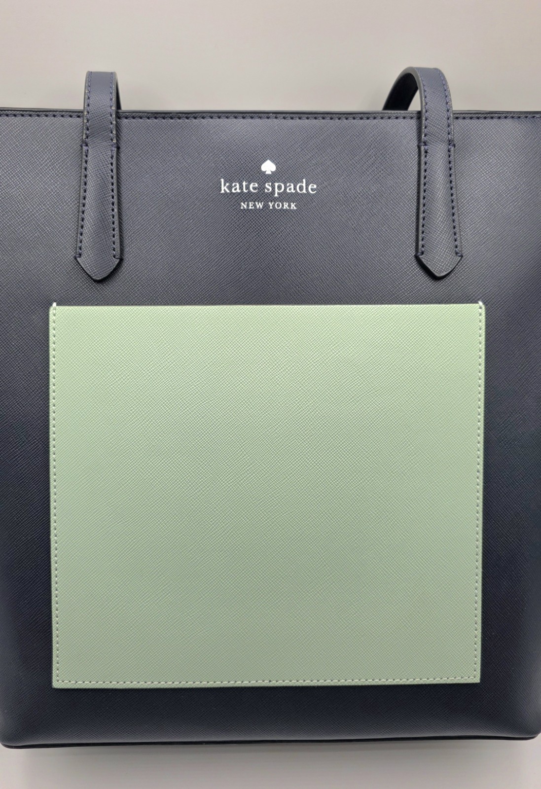Kate Spade New York Navy Large Tote Bag Colorblock Saff K8213 Retail $359 NWOT