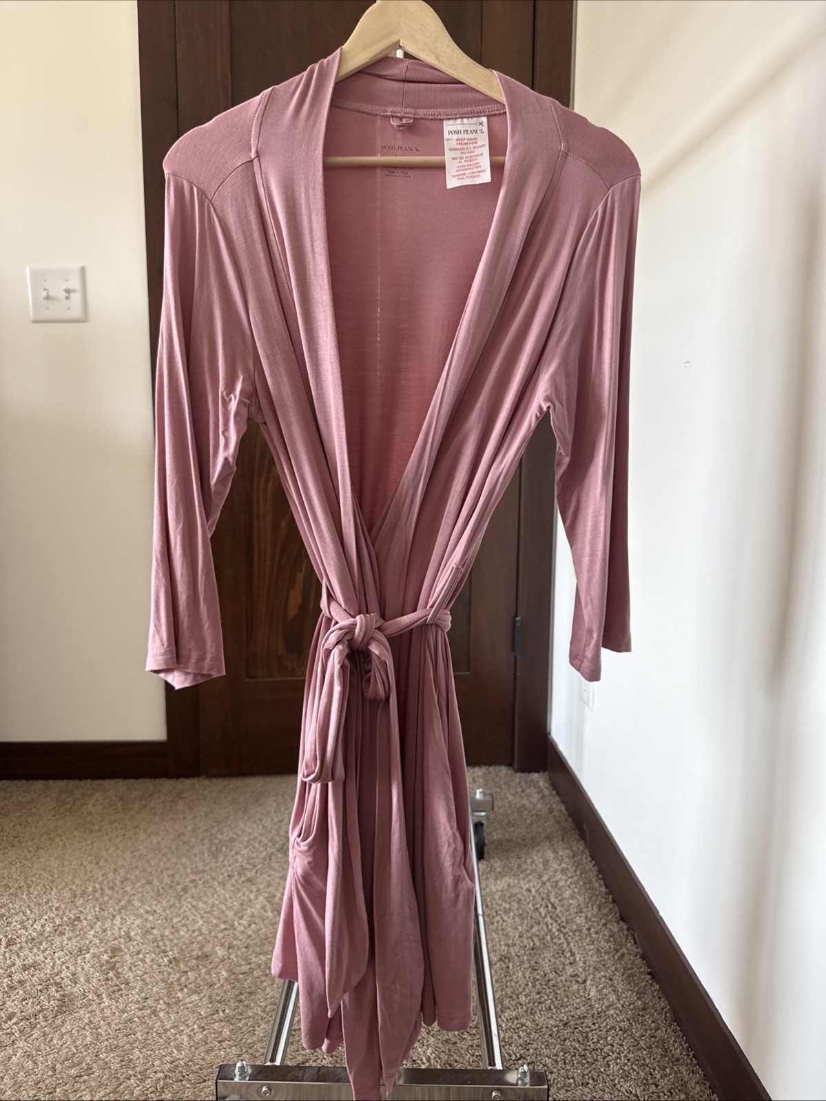 Posh Peanut Women’s Robe, Size S/M, 95%Viscose From Bamboo, 5% Spandex