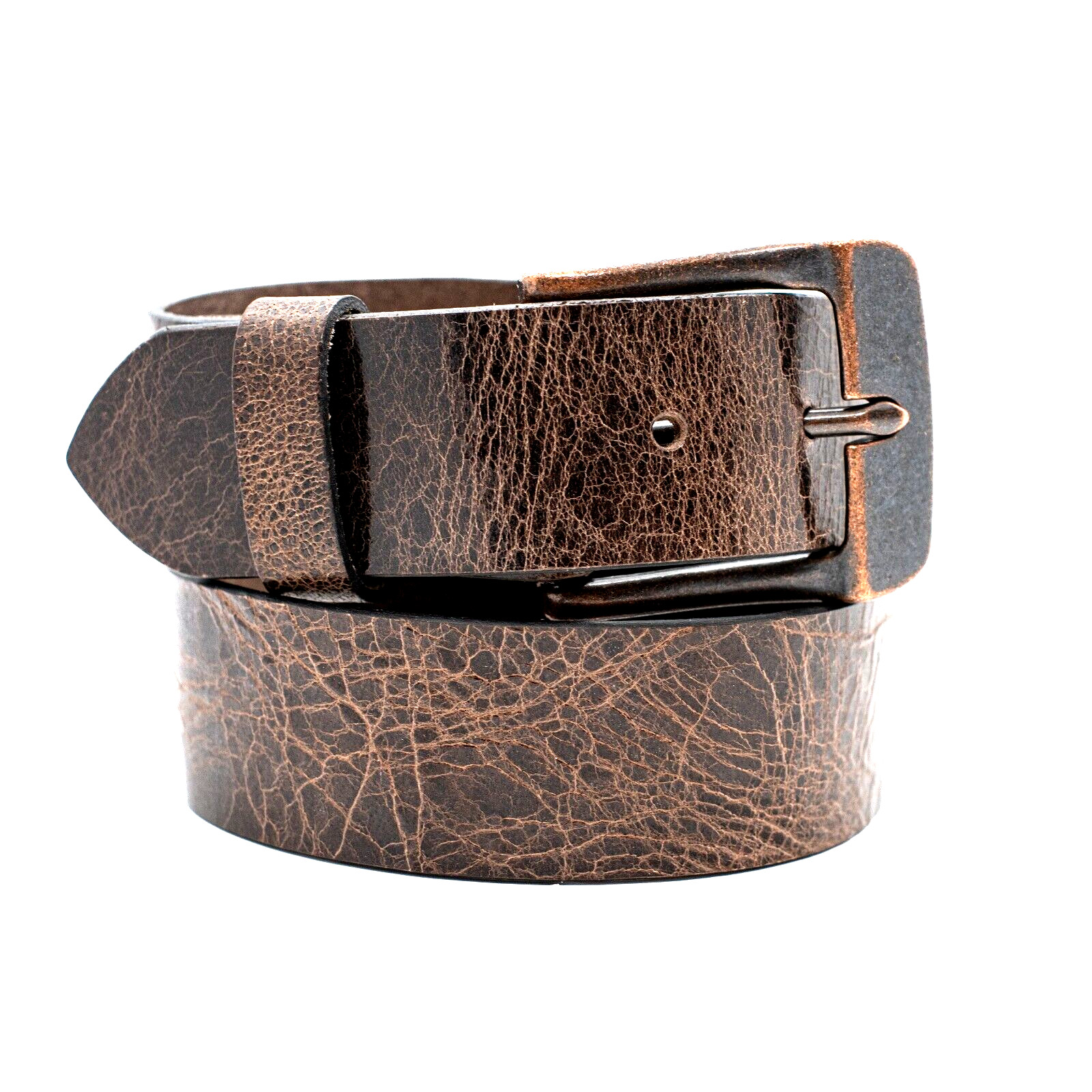 Men’s Buffalo Full Grain Solid Leather Belt, 1.5″ width, Handmade in Colorado