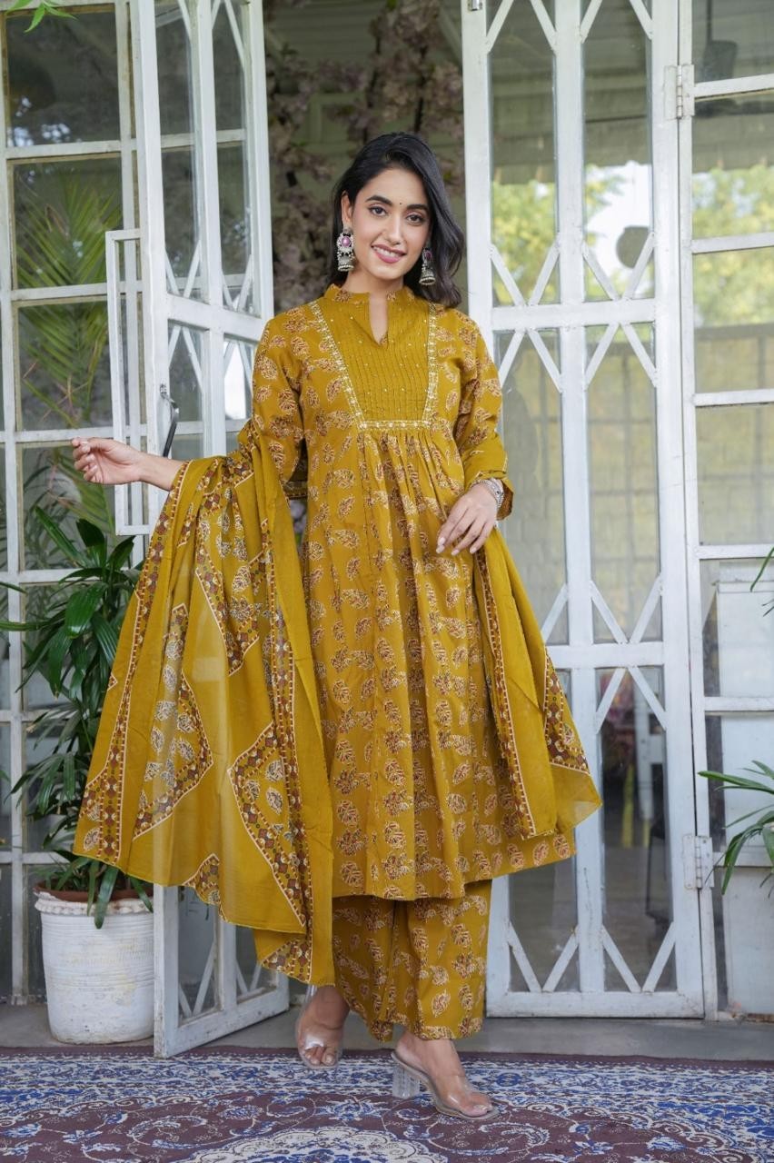 Plus Size Kurta Palazzo With Designer Dupatta Set, Pakistani Salwar Kameez Suit