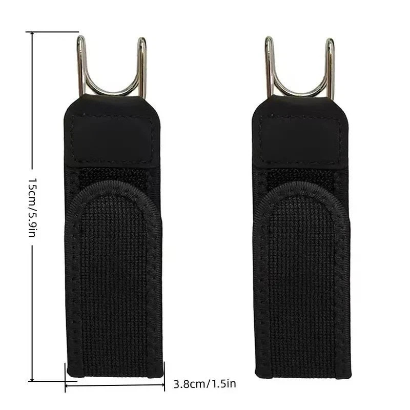 2PCS Tactical Metal Hook Elastic Belt Buckle-Less Invisible Waist Belt Closure