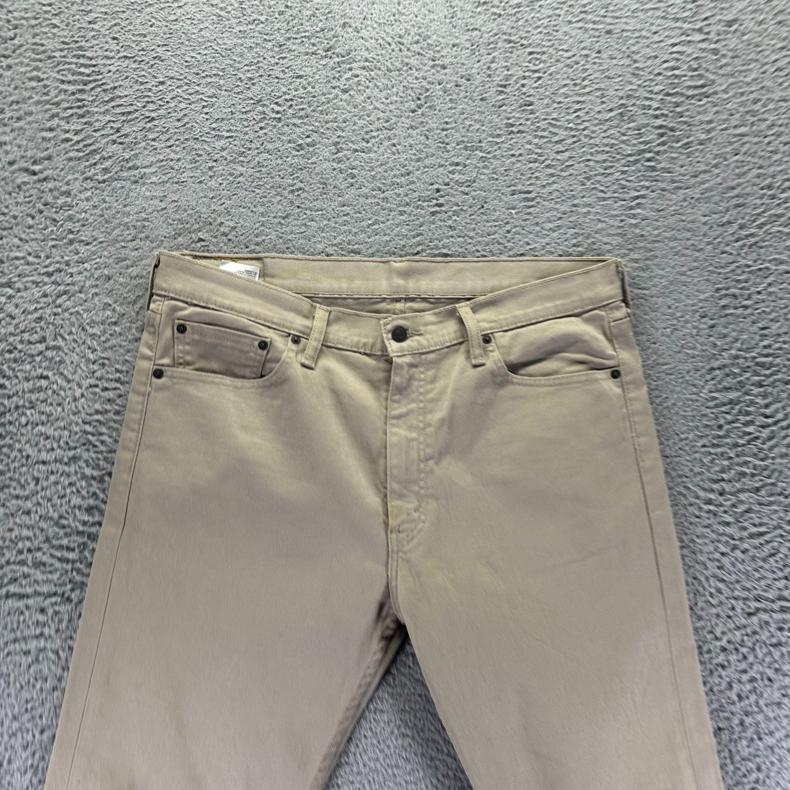 Levi’s 513 Jeans Mens 36×30 Beige Cotton Denim Straight Workwear Travel Stretch