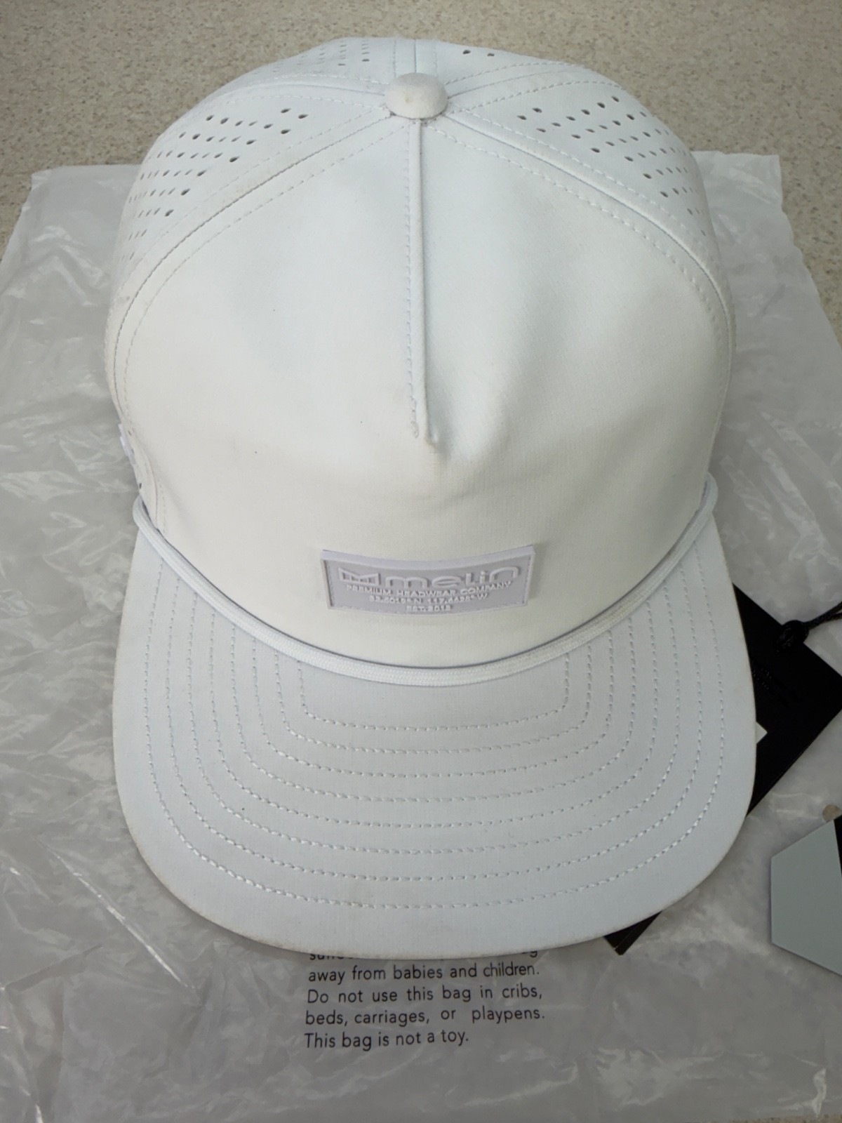 Limited Edition Melin Hydro Coronado Brick Hat WHWH – WHITE ON WHITE – XL