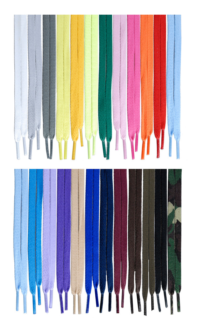 Flat Athletic 27″,36″,45″,54 inches Sneaker Shoelaces Width(8mm) 23 Color 1Pairs