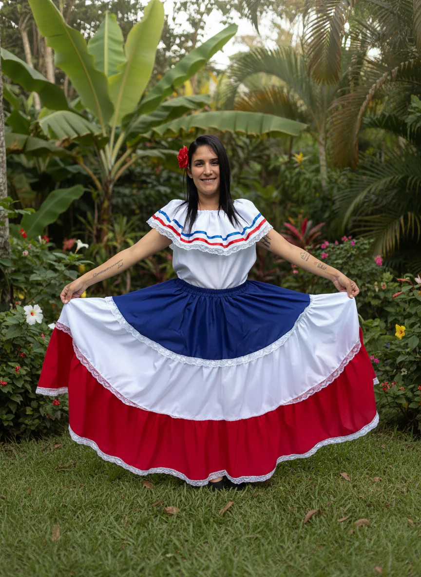 Dominican Republic Traditional Women Fiesta Dress