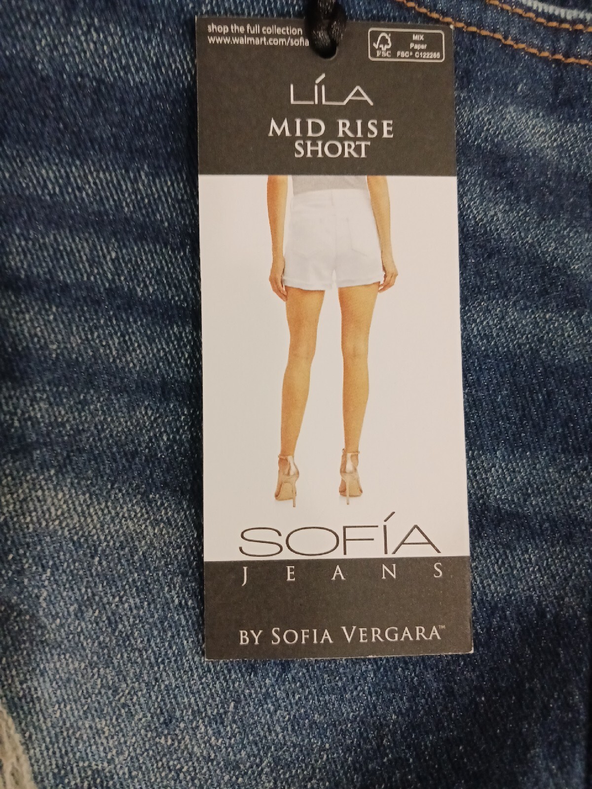 Sofia Womens LILA Jean Shorts by Sofia Vergara Mid-Rise Various Sizes Destructed